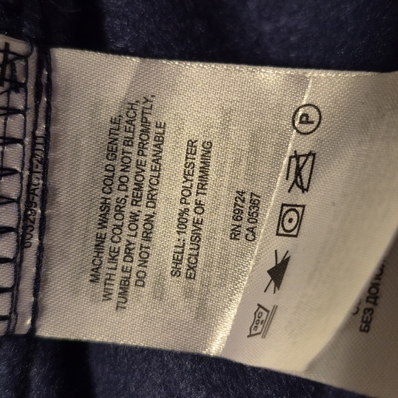 Columbia 0-3 months blue fleece zip up 1 piece bunting suit bear ears EUC - Picture 7 of 7